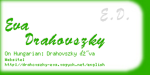 eva drahovszky business card